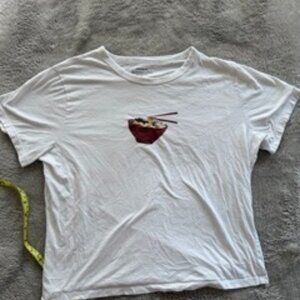 Abercrombie Ramen Graphic Skimming Tee — Trendy Soft-Girl Top